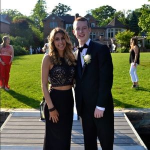 Two-piece prom dress